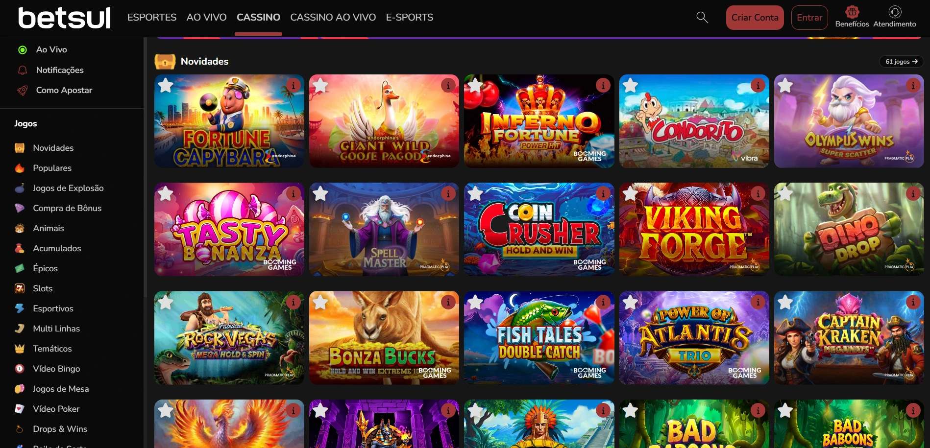 betsul casino games
