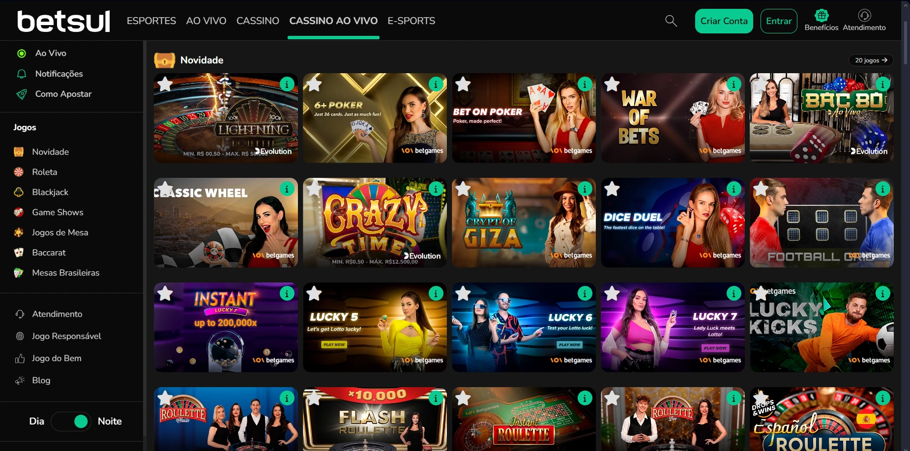 betsul casino live