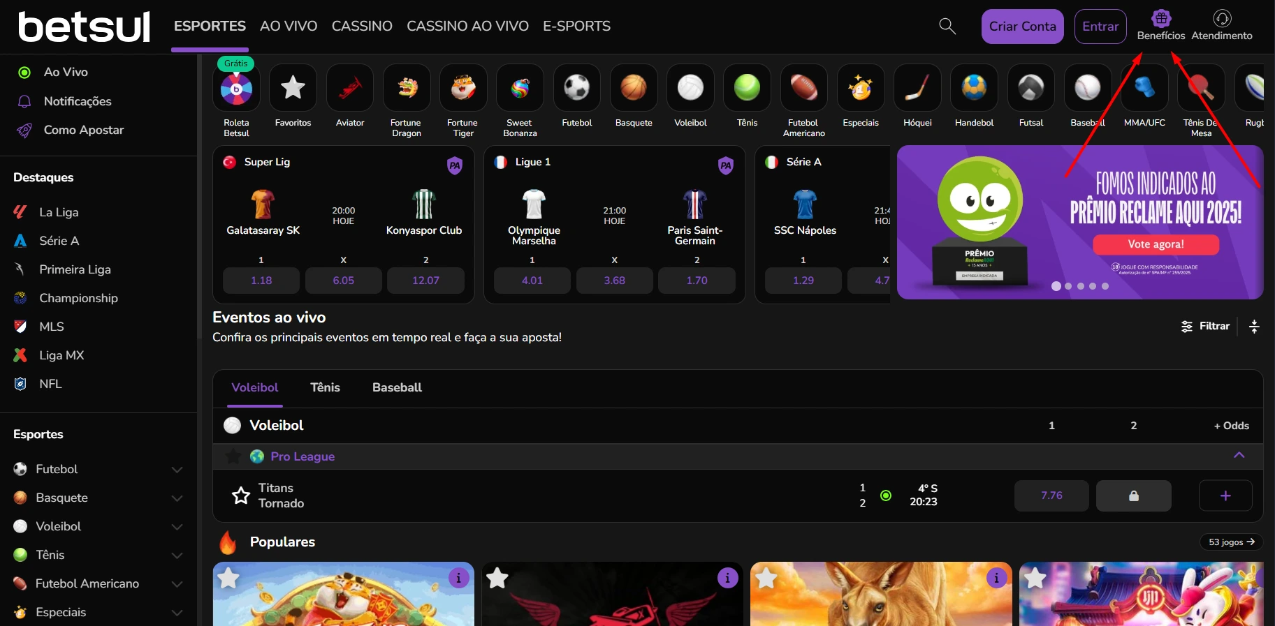 betsul main bonuses
